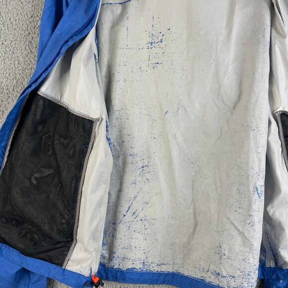 Paradox Full Zip Hooded Rain Jacket Mens XL Zip Pockets Lightweight Blue Coat - Picture 12 of 13